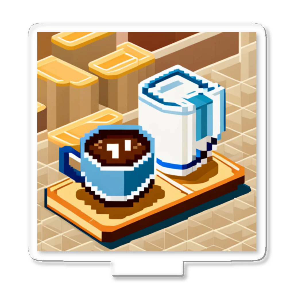 cunissaのドット絵コーヒーと電気ポット アクリルスタンド