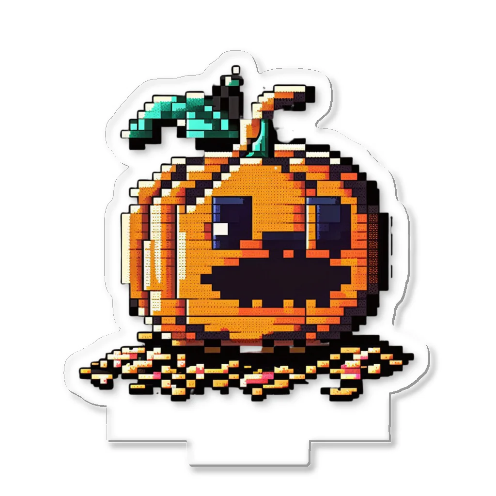 朱音琴音のドット絵のハロウィンかぼちゃのおばけ アクリルスタンド