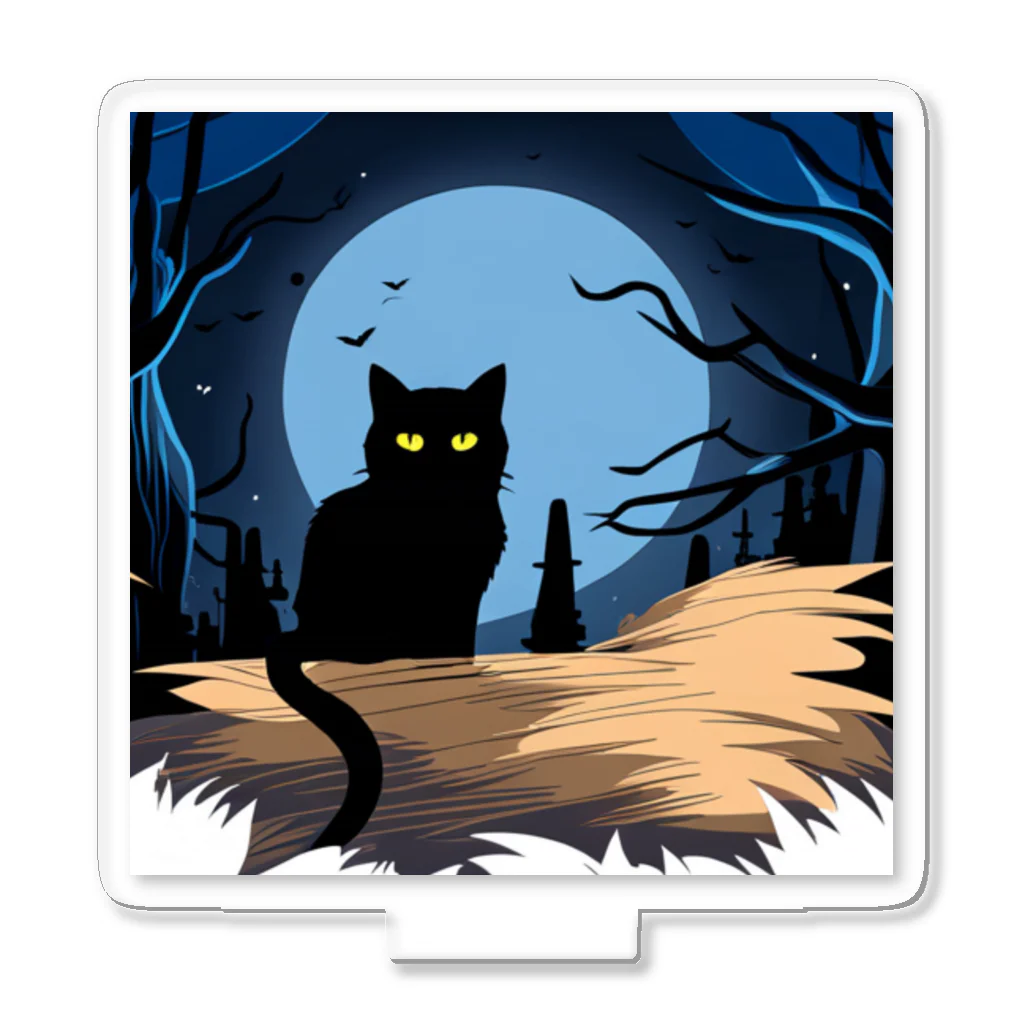 BLACK_CATの月夜の黒猫 アクリルスタンド