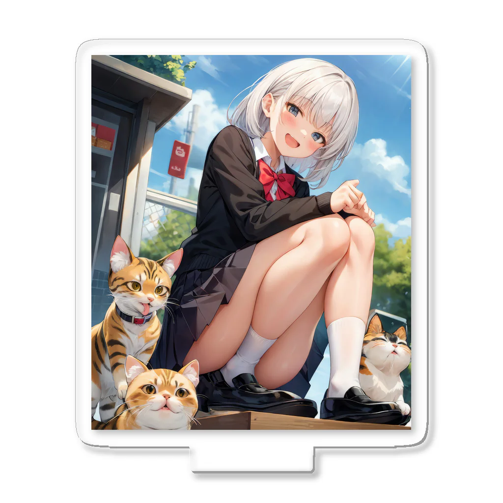 CONV工房公式グッズのCat & Girl Acrylic Stand