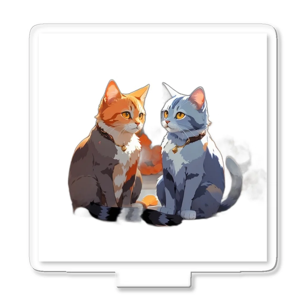 Mysterious animal shopのカップル猫 Acrylic Stand