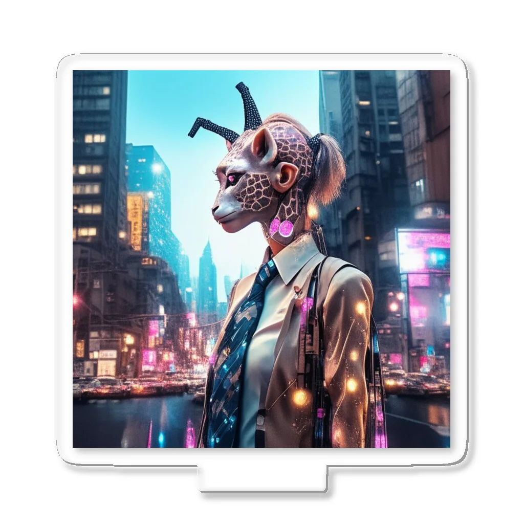 𝔔𝔘𝔒ℜℑ𝔄のCyberpunk giraffe アクリルスタンド