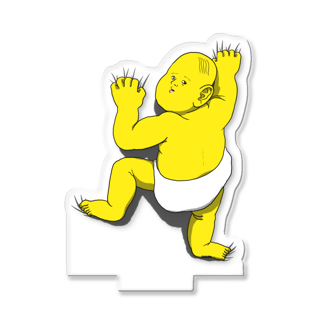 てらだ【イラストを描くマッサージ師】のClimbing Baby Acrylic Stand