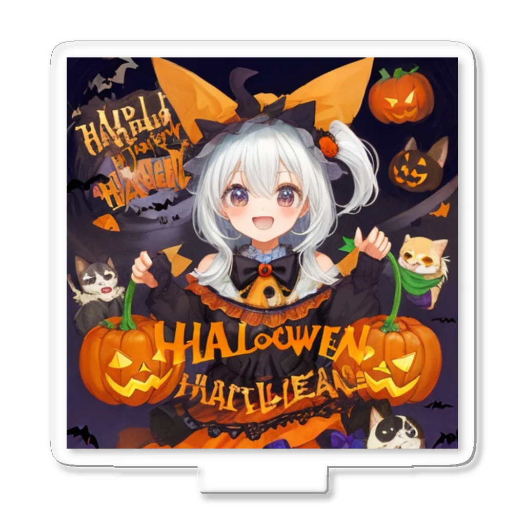 チワワ愛好家ショップのハロウィン・ハウンド・マジック: チワワと魔女のカボチャパーティー！ Acrylic Stand