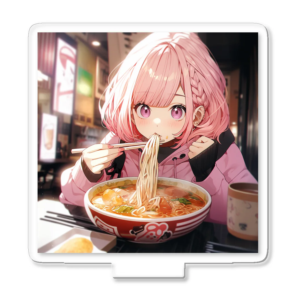 ぶーたんのラーメンをたべる女の子 アクリルスタンド