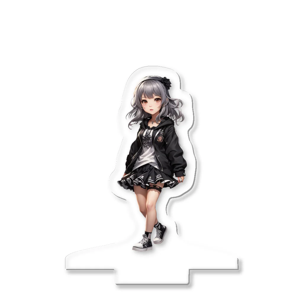 infinexus_dsgnのちびキャラ少女（Silver hair） Acrylic Stand