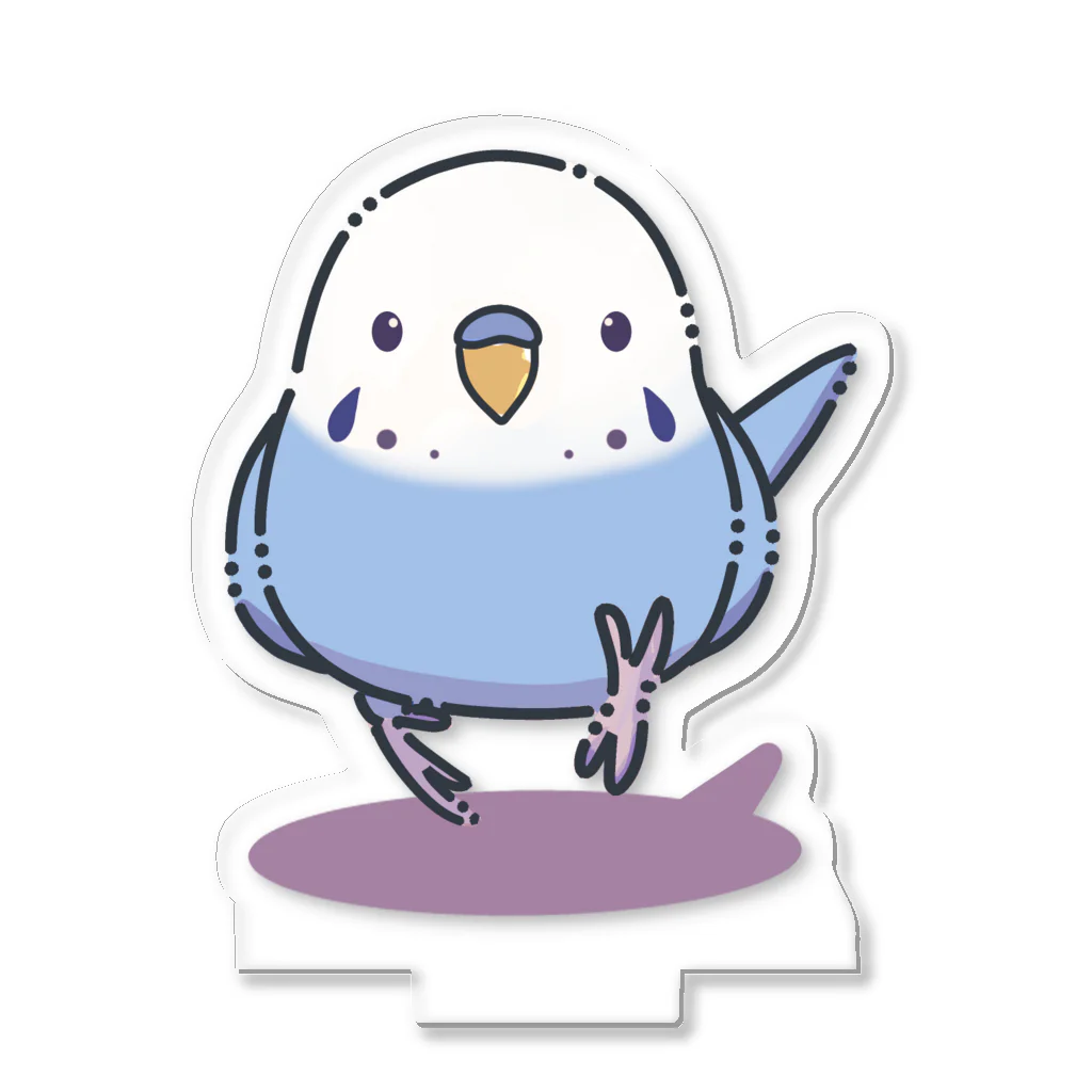 ぽっぽこ本舗のインコ走る Acrylic Stand