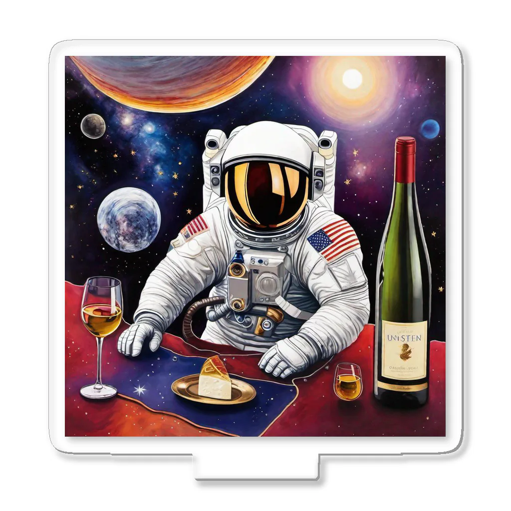 宇宙開発デザイン科の宇宙空間に合うワイン アクリルスタンド