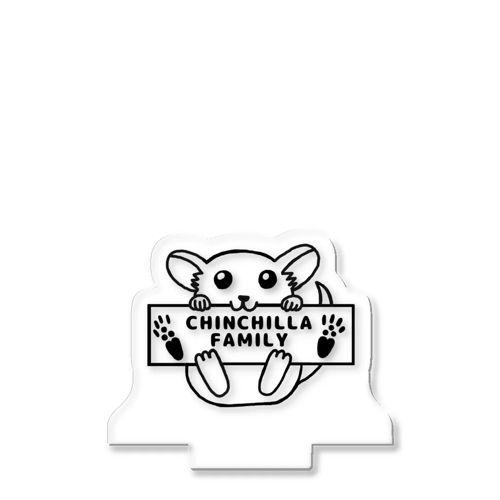 YUchan’s ChinchillaFamilyのChinchilla Familyのロゴマーク アクリルスタンド