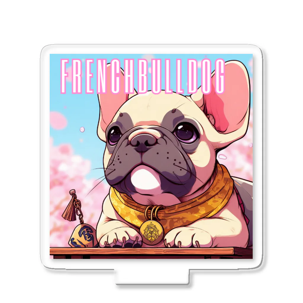 furebuhi　clubの桜舞うFrench　bulldog Acrylic Stand