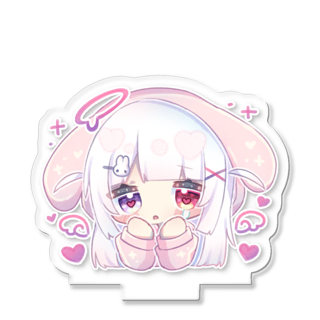 みなづき。のうさ耳パーカーちゃん(目ハート) Acrylic Stand