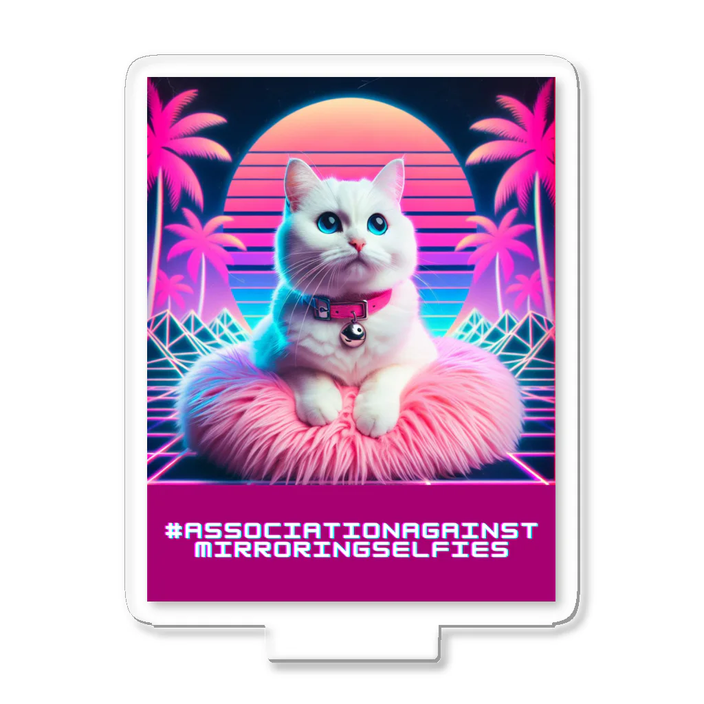 Association Against Mirroring SelfiesのSynthwave_cats Acrylic Stand