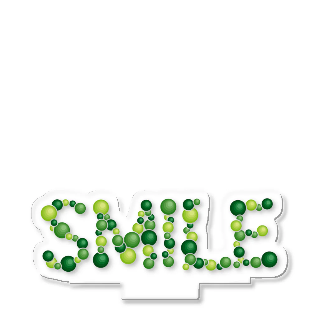 junichi-goodsのバルーン文字「SMILE」（緑色系） Acrylic Stand