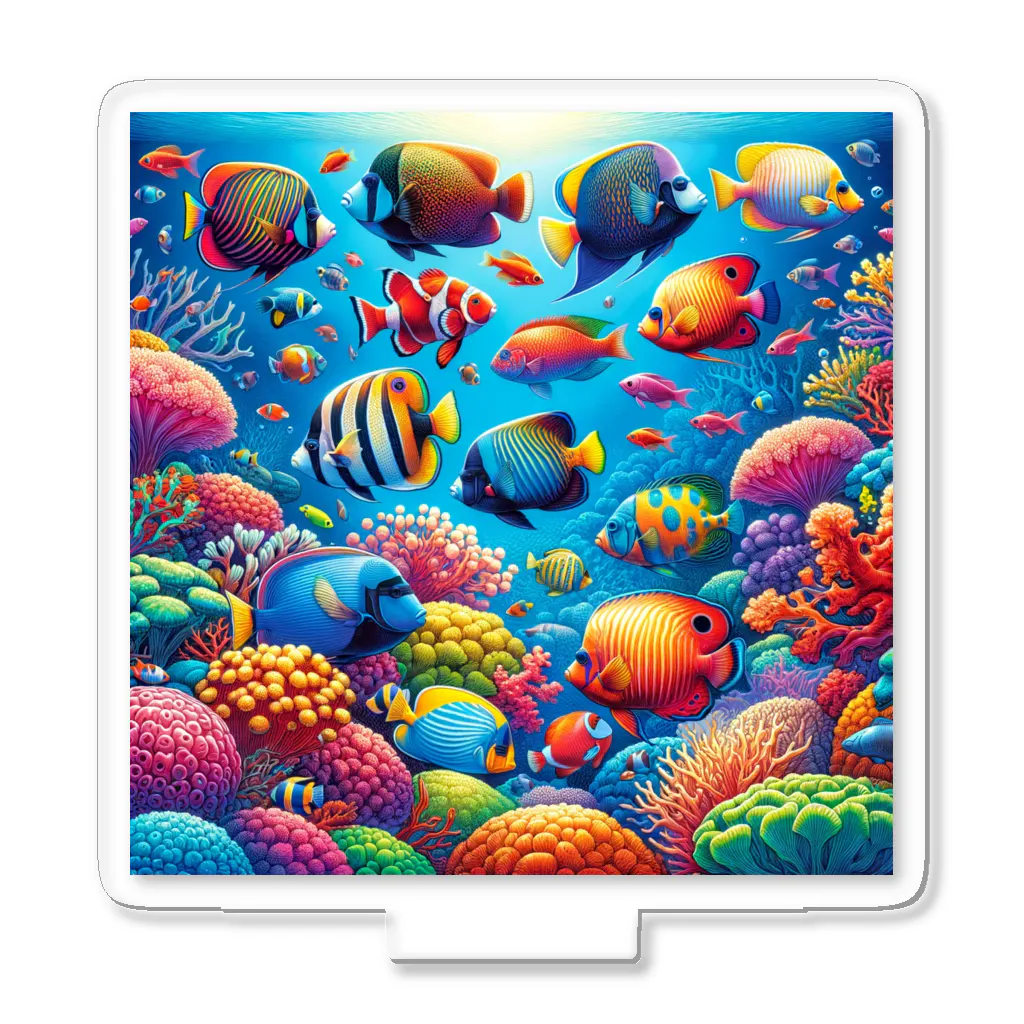raio-nの熱帯の楽園 - 色鮮やかな魚の世界 アクリルスタンド