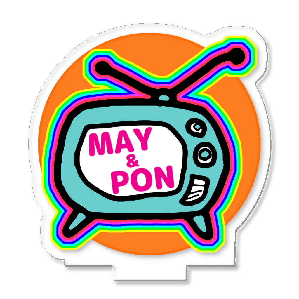 May&PonのMay&Pon ロゴ rainbow アクリルスタンド