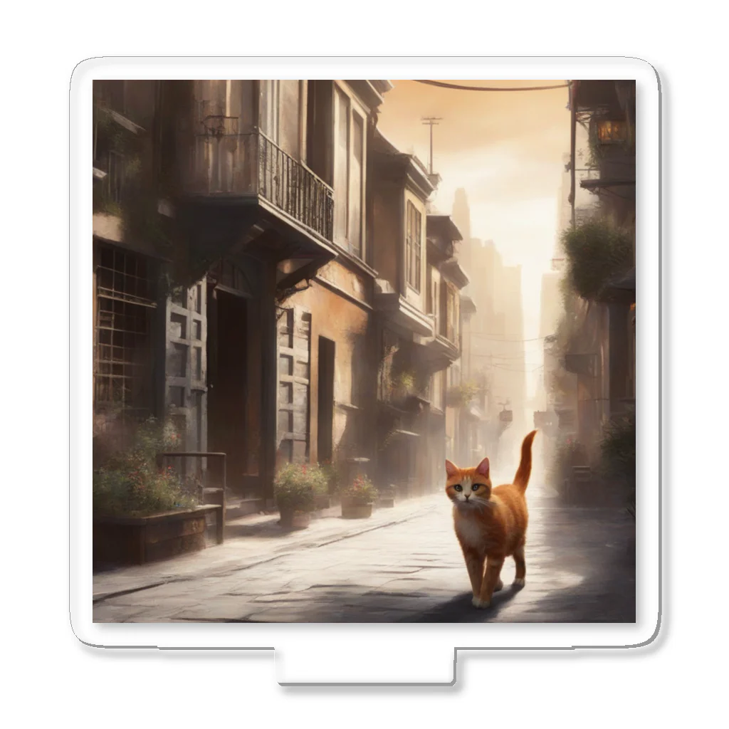 たまねぎの「かわいい猫が街を散策中！」 アクリルスタンド