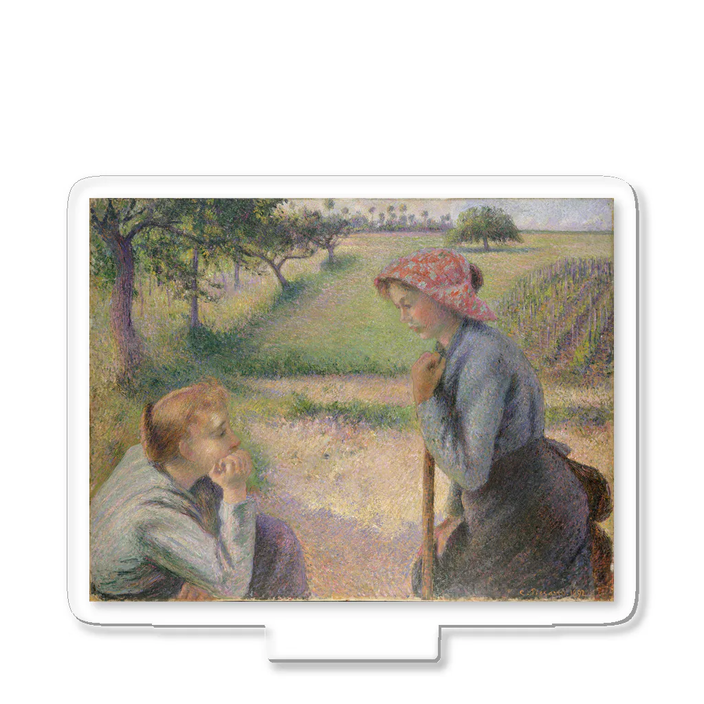 世界美術商店の2人の若い農夫 / Two Young Peasant Women Acrylic Stand