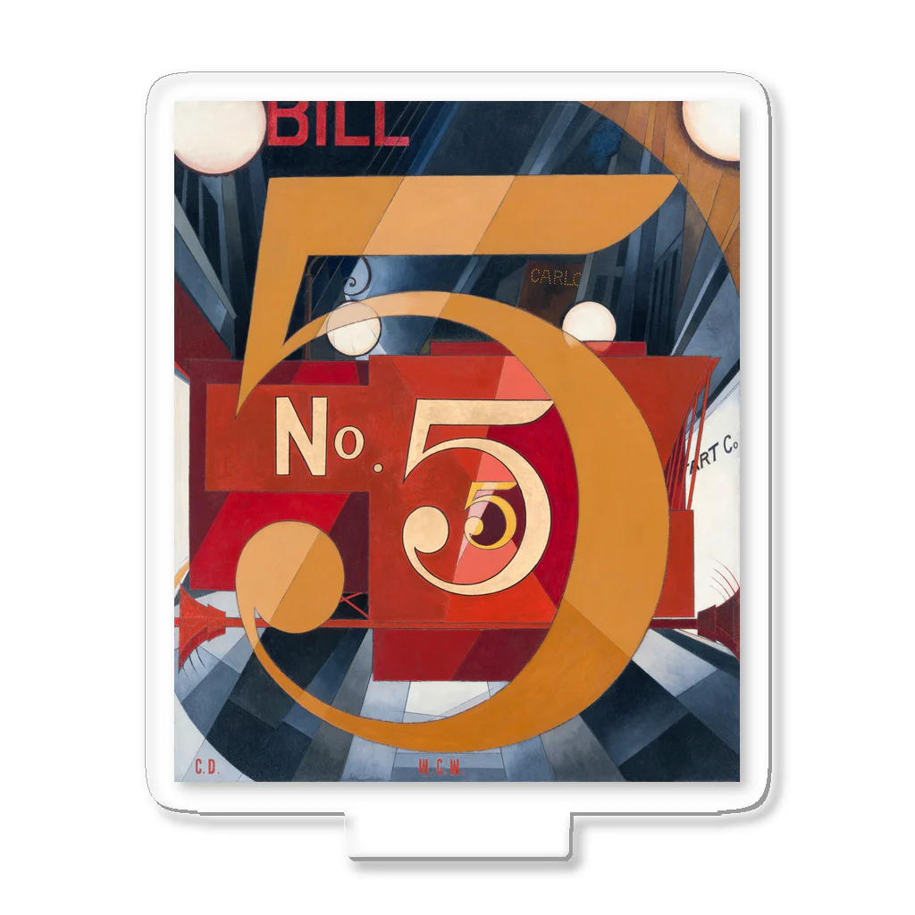 パブリックドメインさんのチャールズ・デムス charles demuth No5 金のNo.5 Acrylic Stand