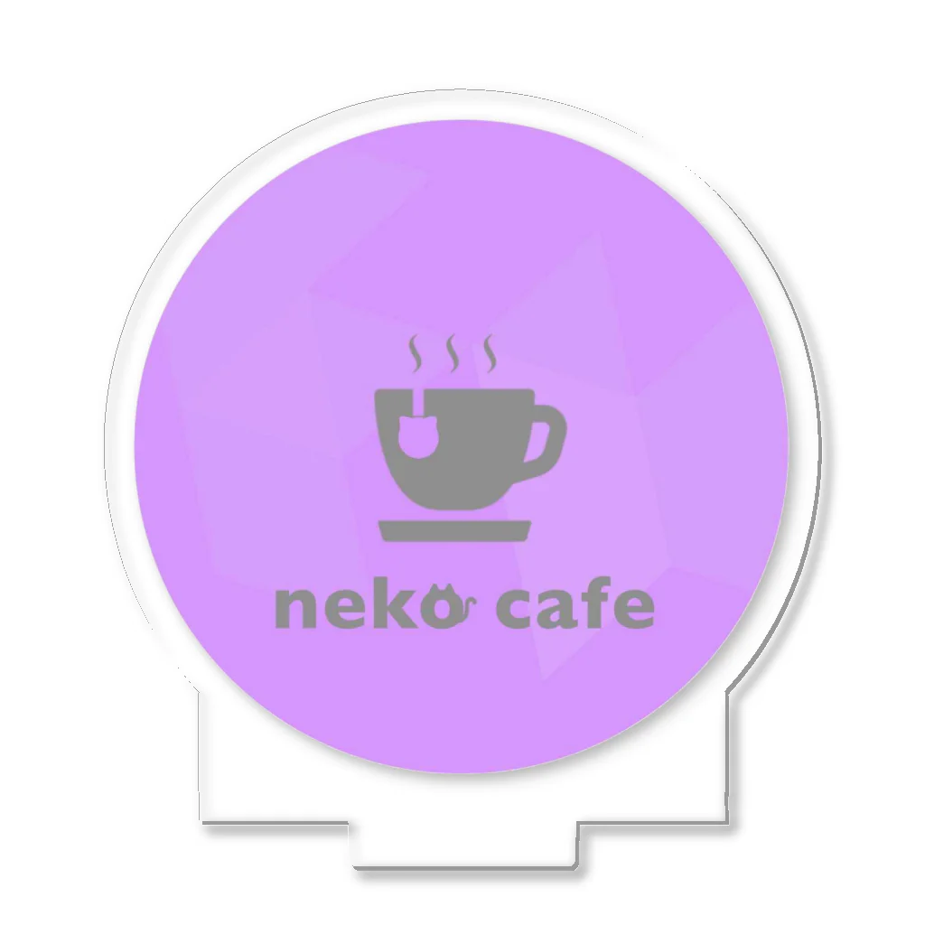 川上牧場のneko cafe（パープル）デザイン以来 アクリルスタンド