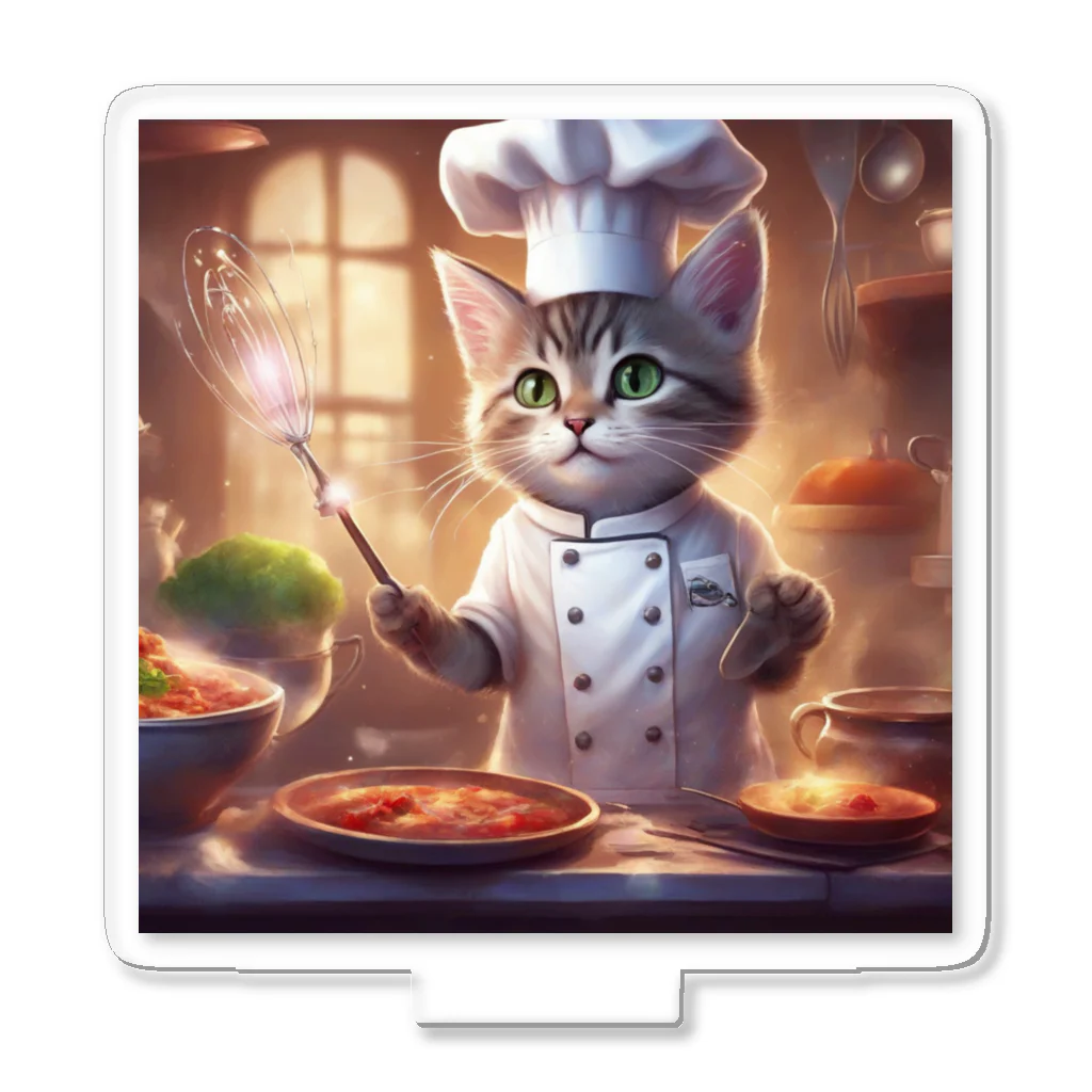 キャリーのcooking猫 アクリルスタンド