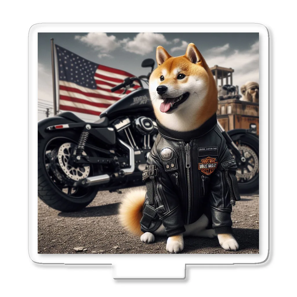 ANTARESのアメリカンライダー柴犬 Acrylic Stand