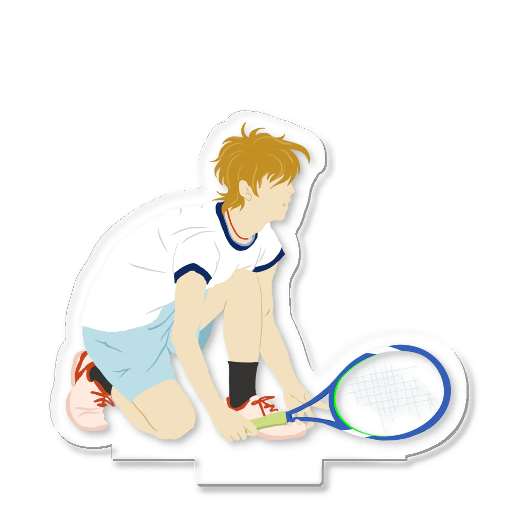 mechaのTennisをする男性　4 Acrylic Stand