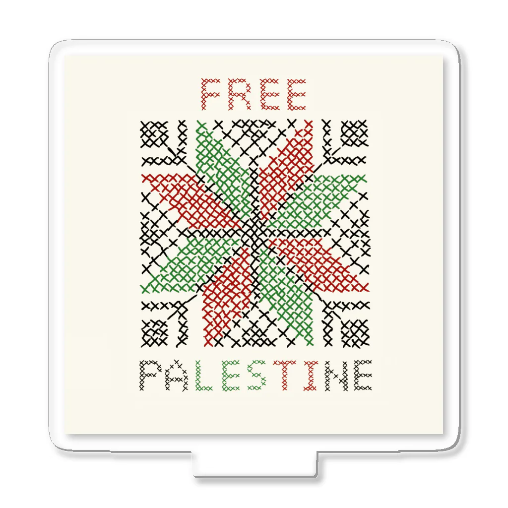 ❤kabotya❤のFREE Palestine 正方形 Acrylic Stand