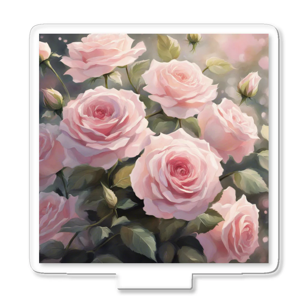 okierazaのペールピンクのバラの花束 Acrylic Stand