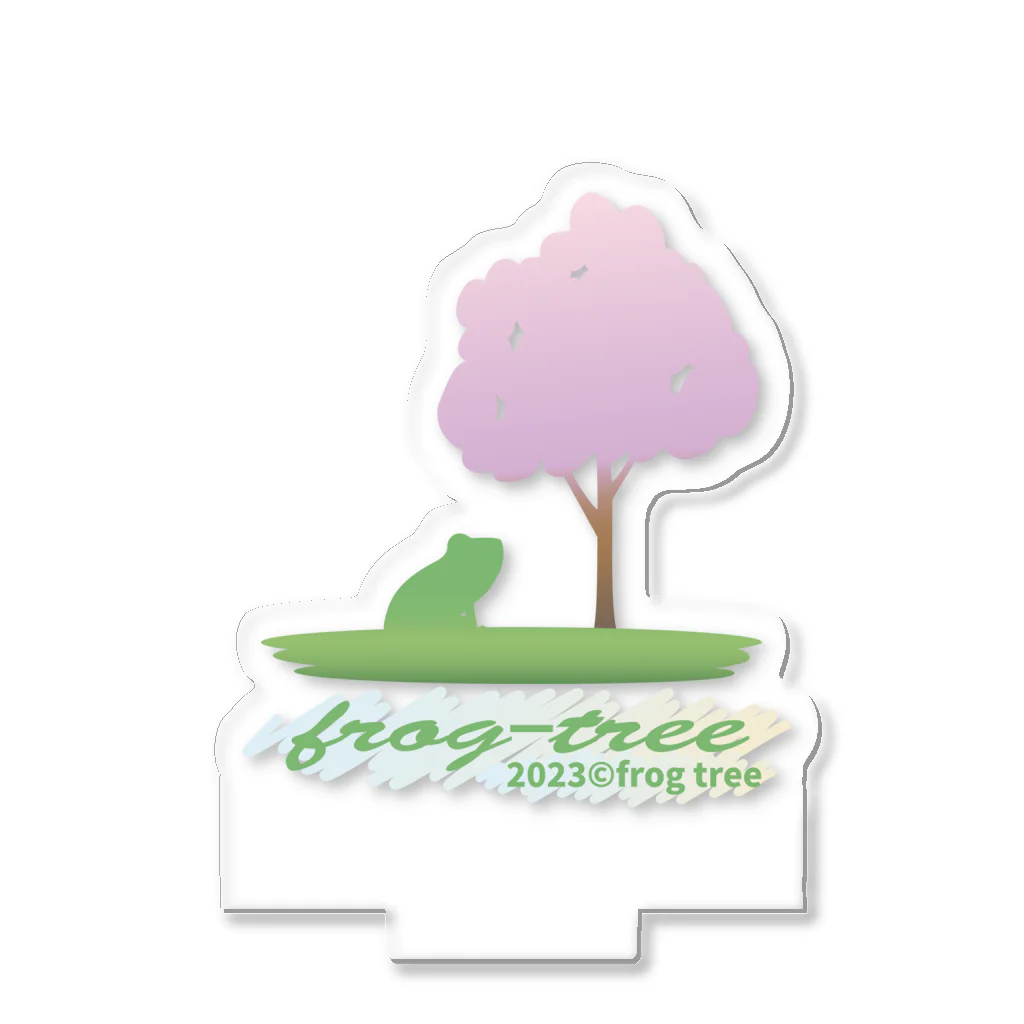 カエルの木の「カエルの木」のロゴマーク（春） Acrylic Stand