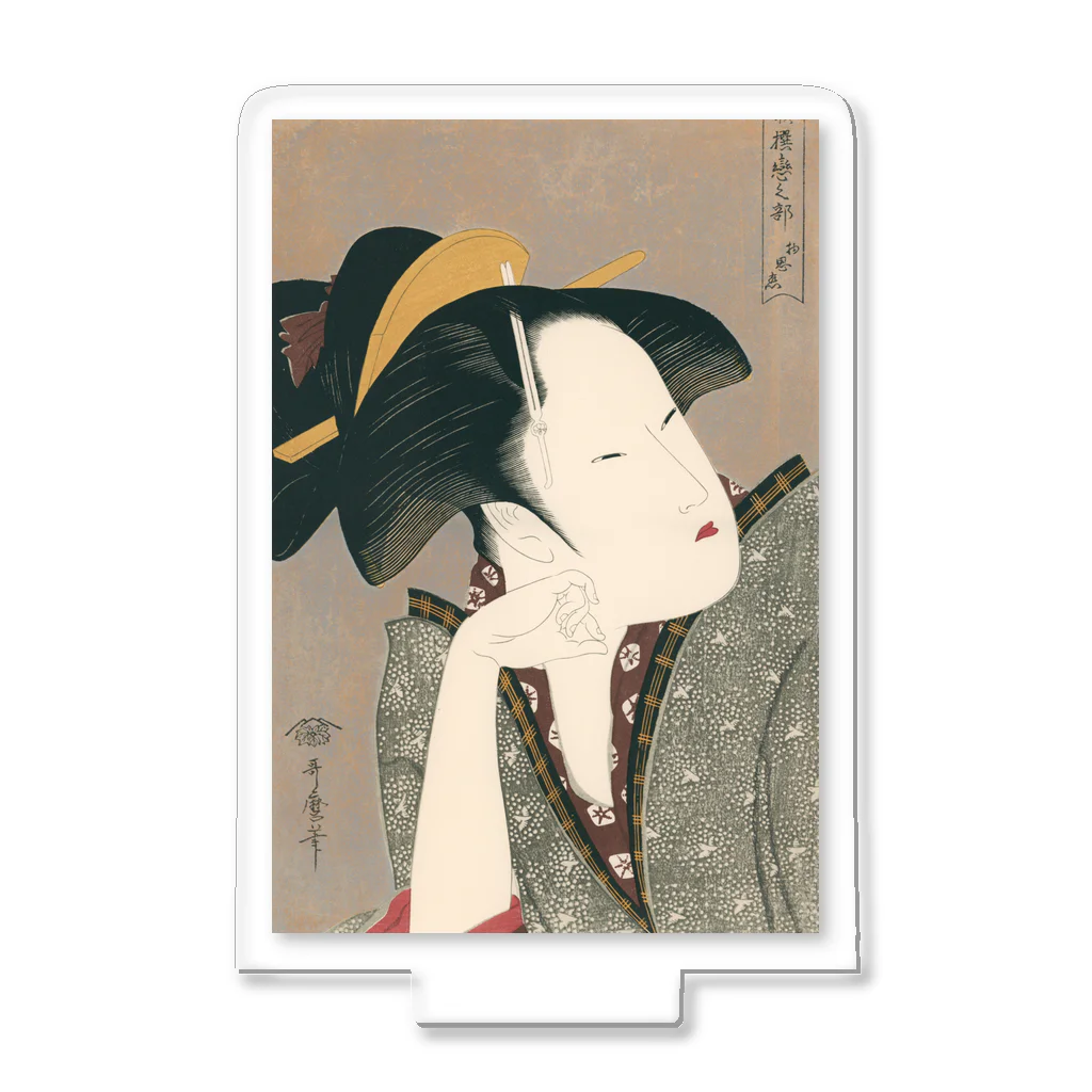 寿めでたや(ukiyoe)の浮世絵：喜多川歌麿_物思恋 アクリルスタンド