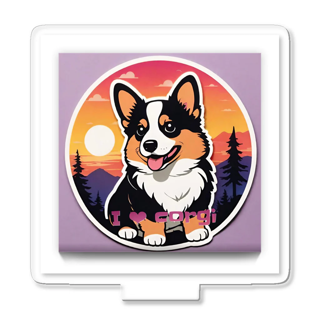 Porte de  bonheur  〜幸せの扉〜のI ❤︎ corgi Acrylic Stand