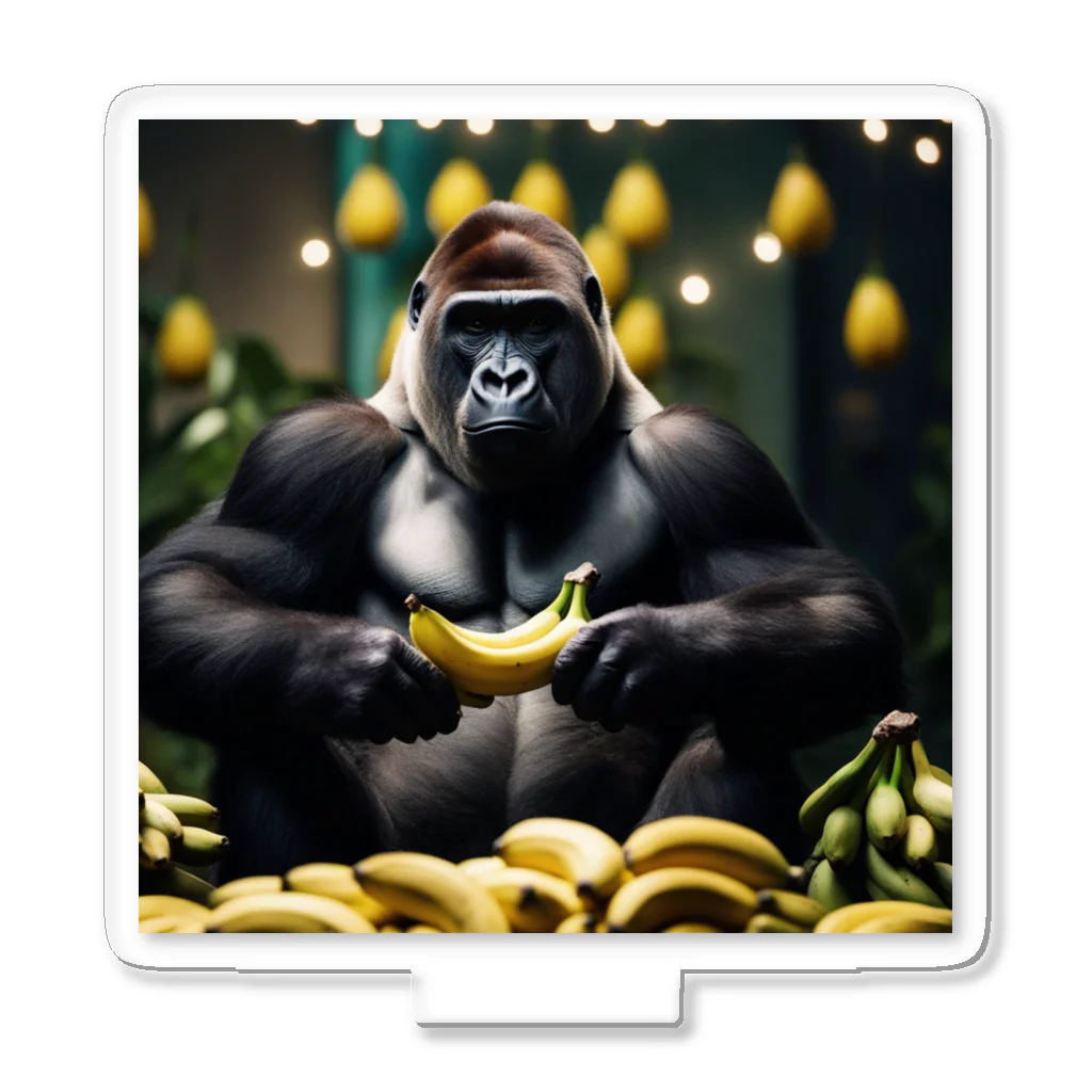 sei-goのバナナの芸術的な盛り付けをするゴリラ Acrylic Stand
