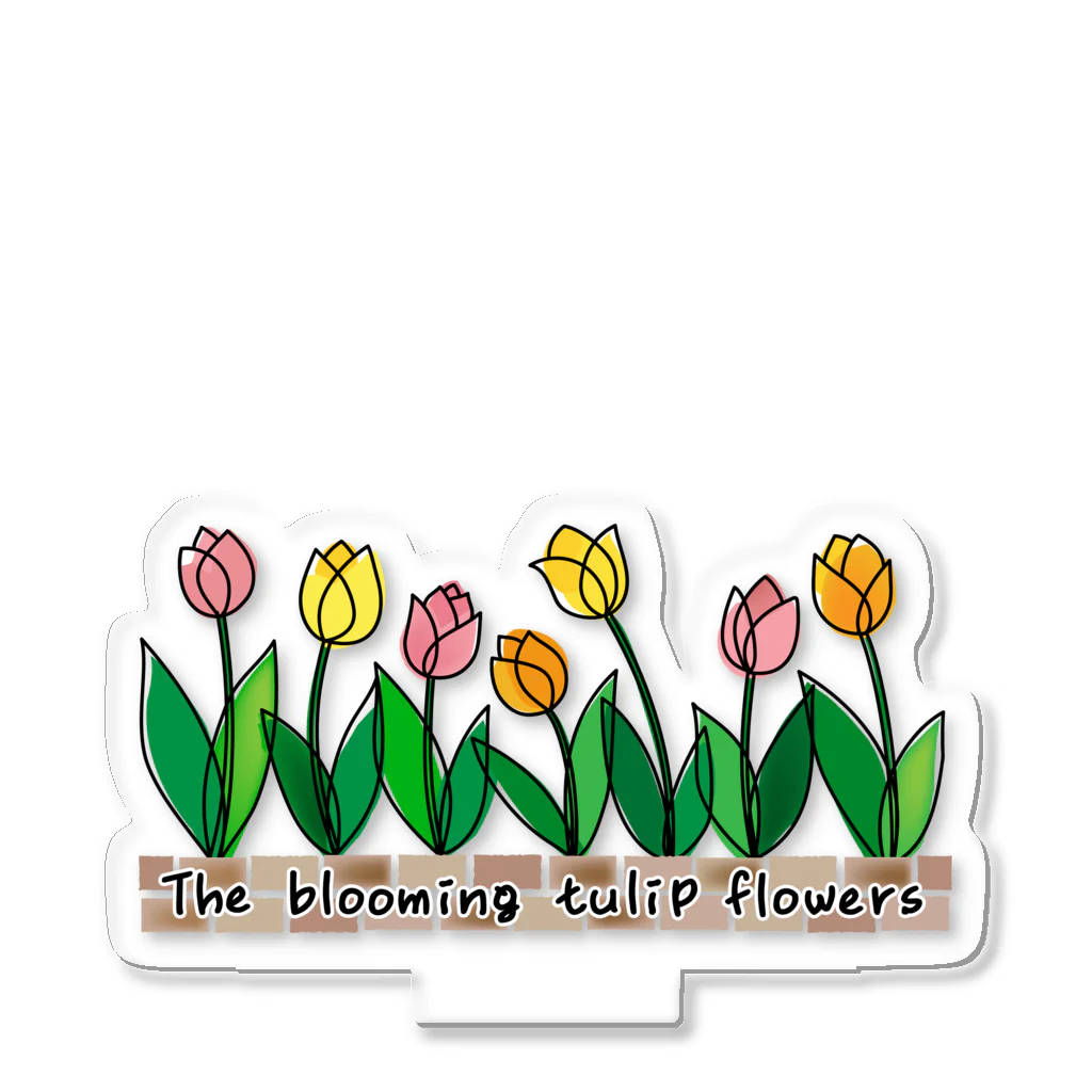 sari'sのThe blooming tulip flowers Acrylic Stand