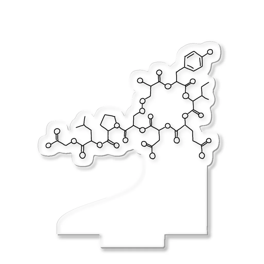 シンプルなケミカルたち。の愛情ホルモン オキシトシン (ブラック) Oxytocin (Black) Acrylic Stand