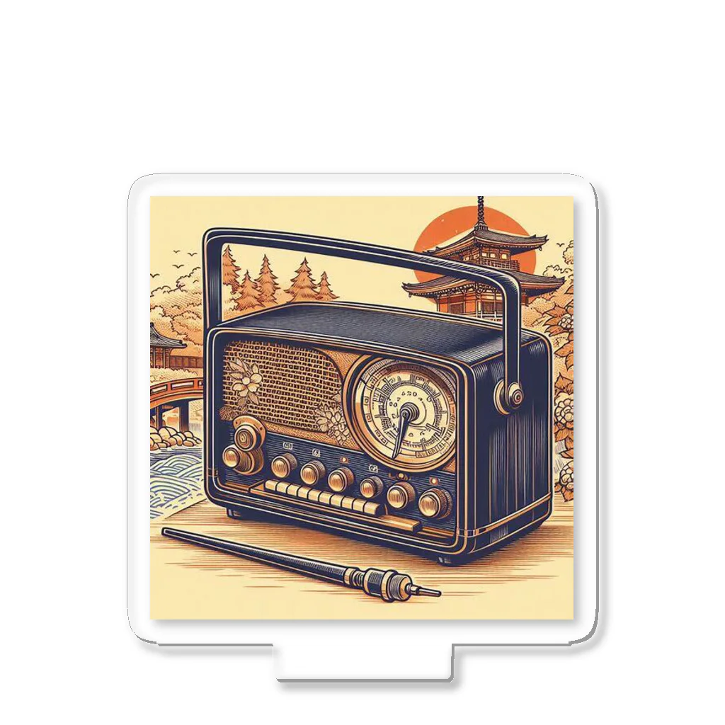 日本の風景 COOL JAPANの日本の風景:昔のラジオ、Japanese scenery: old radio Acrylic Stand