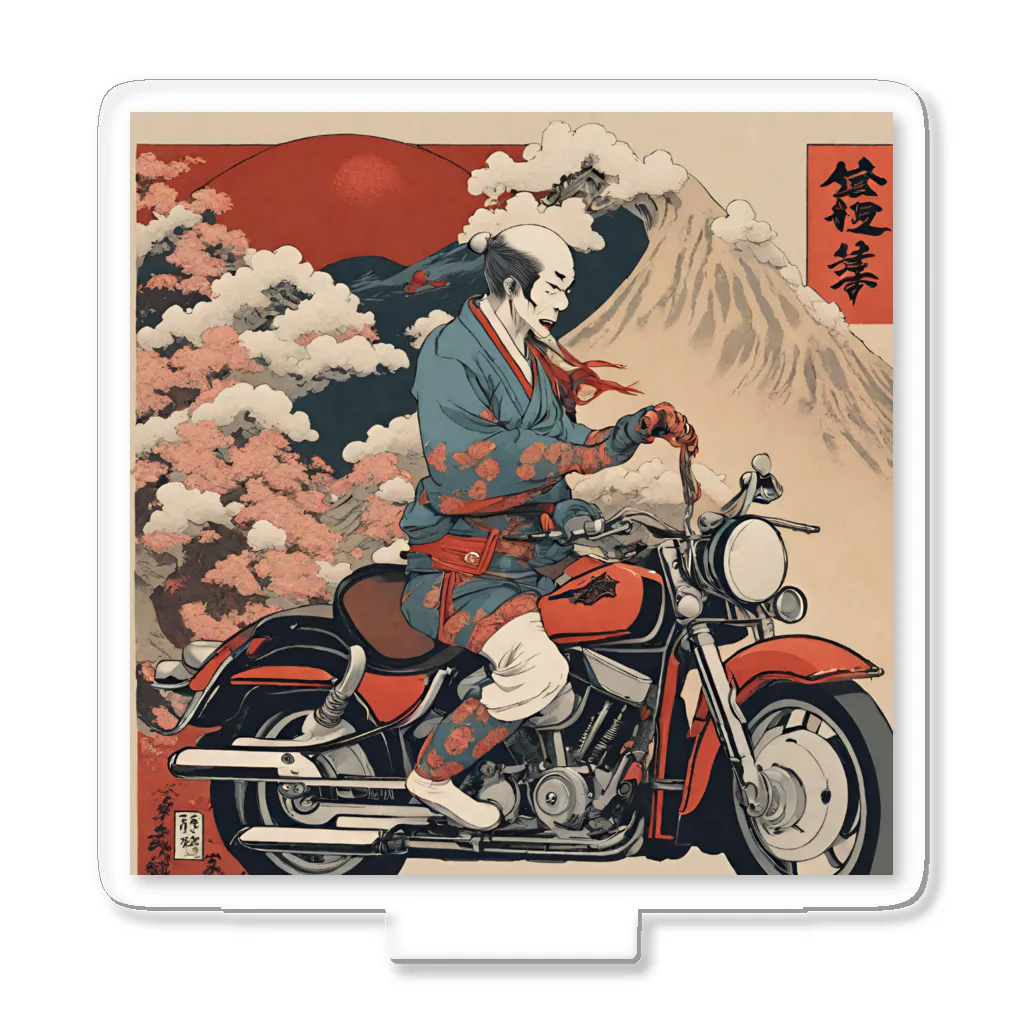 X50000Xのバイクに乗った浮世絵男性 Acrylic Stand