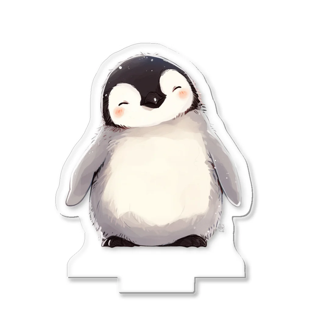 Cute Animalsのふわふわペンギン Acrylic Stand