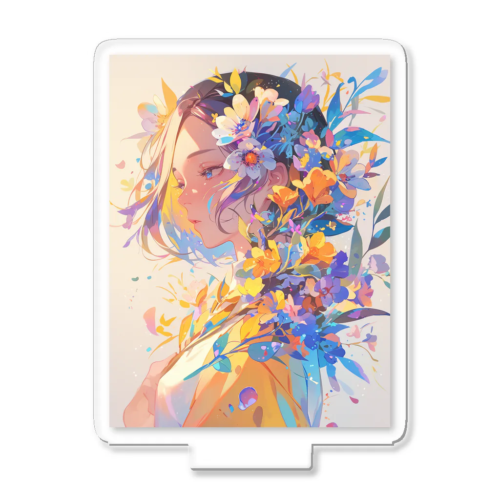 AQUAMETAVERSEの花に囲まれて　BLUE PLUM  691 Acrylic Stand