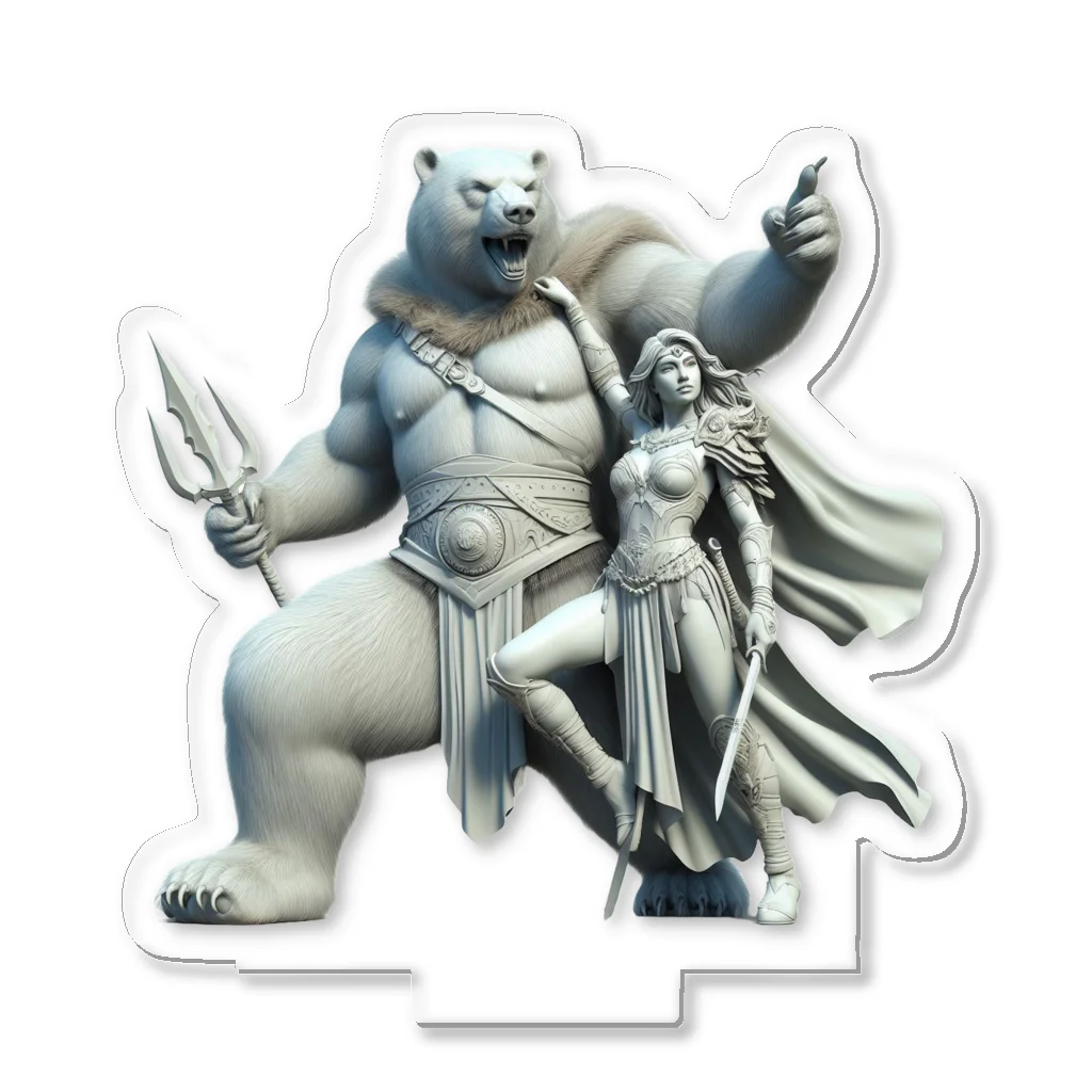 e-lily32のBEARと戦士　B Acrylic Stand