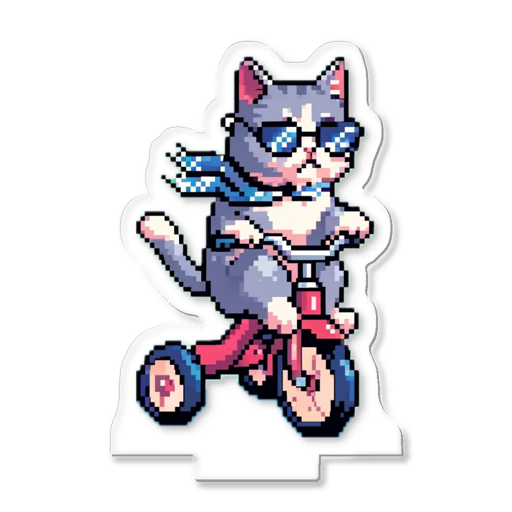 暴走三輪車の暴走三輪車お猫様 Acrylic Stand