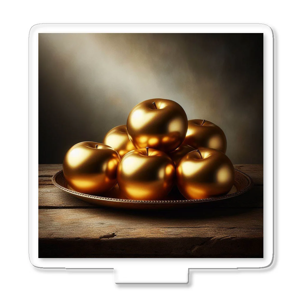 金運上昇金のリンゴの黄金のリンゴ アクリルスタンド