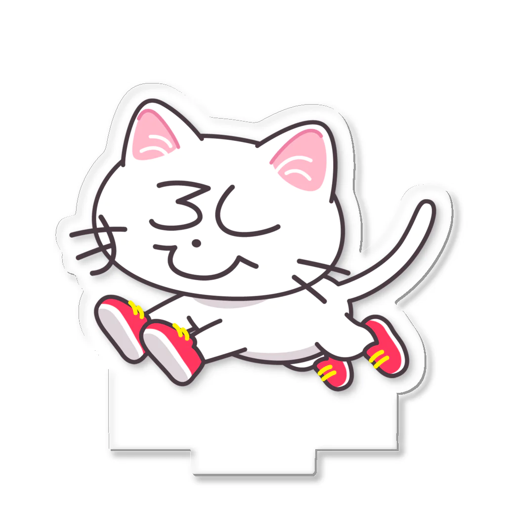 猫ちゃんRUNCLUB公式グッズの猫RUNちゃん　アクリルスタンド アクリルスタンド