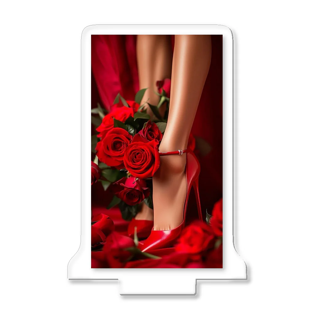 ニゴ猫　shopのred Rose heel  Acrylic Stand