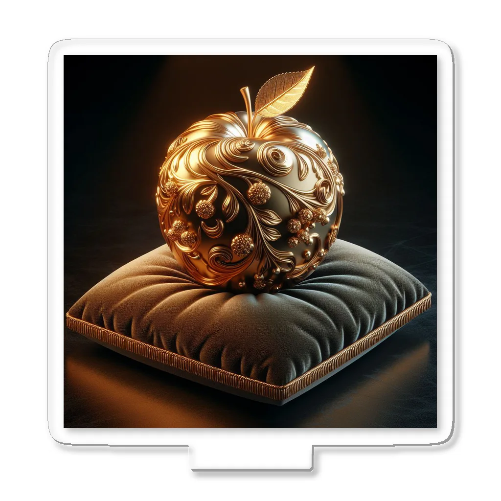 金運上昇金のリンゴの金運上昇の黄金りんご Acrylic Stand