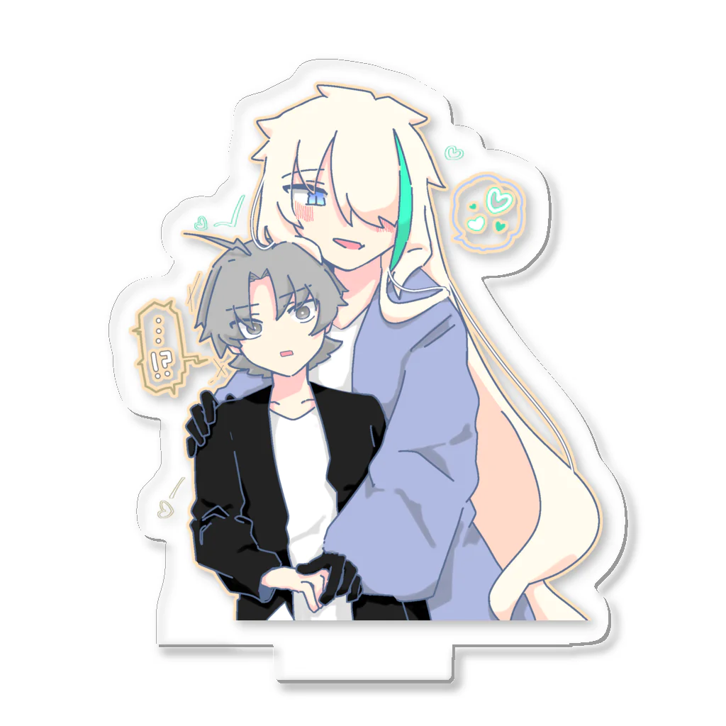 へびやきのなかよしりくかぶさん Acrylic Stand