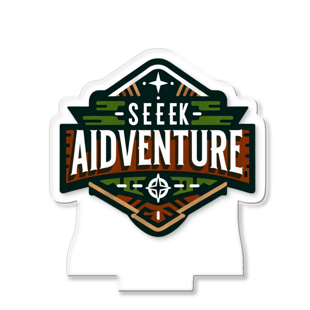 面白デザインショップ ファニーズーストアの**Seek Adventure** - 冒険を求めよう    アクリルスタンド