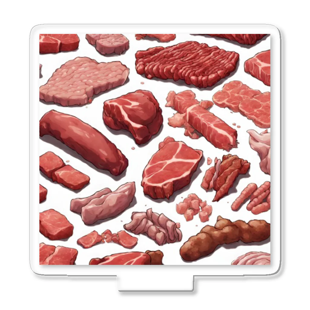 Haluuushopのmeats of meats Acrylic Stand