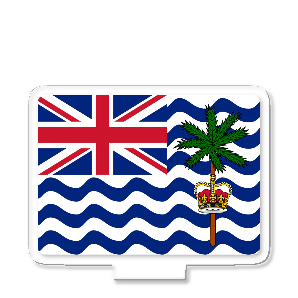お絵かき屋さんのイギリス領インド洋地域の旗 アクリルスタンド