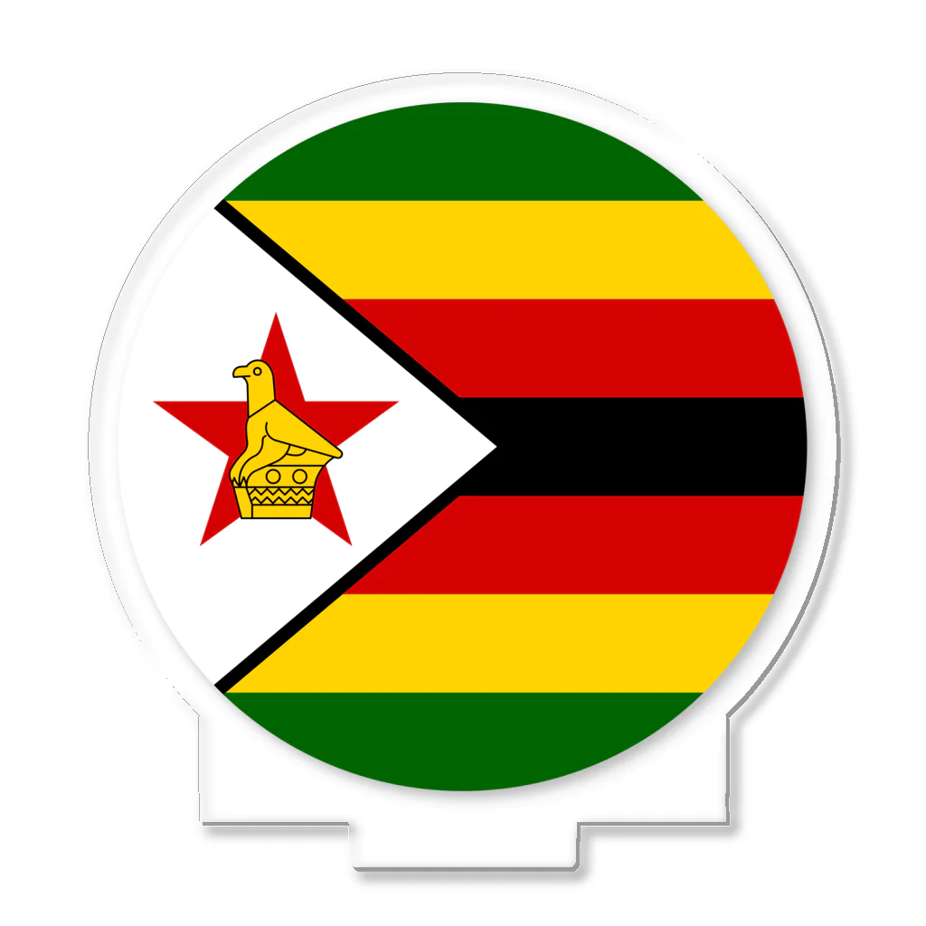 お絵かき屋さんのジンバブエの国旗 アクリルスタンド