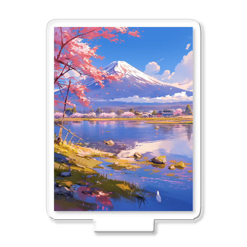 AQUAMETAVERSEの富士山とさくら Acrylic Stand